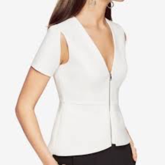 BCBGMaxAzria Haven Top Off White SZ L NWT - Picture 2 of 2